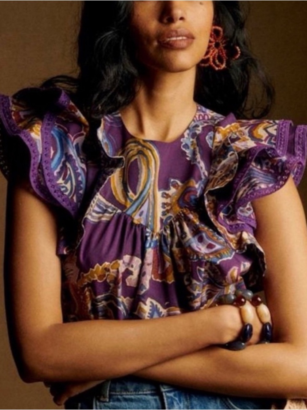 Sezane Florencina Top Purple